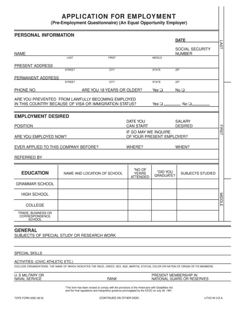 Fillable Job Application – Fill Online, Printable, Fillable throughout ...