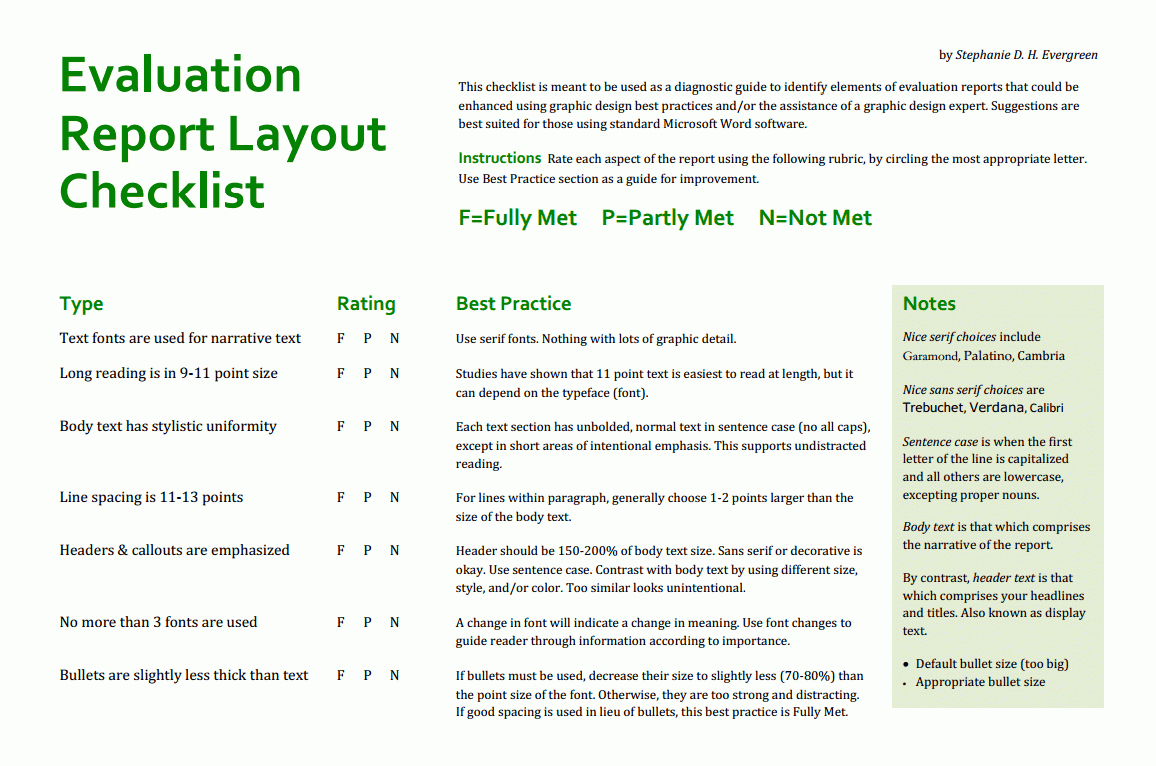 Final Reports | Better Evaluation Throughout Website Evaluation Report Template