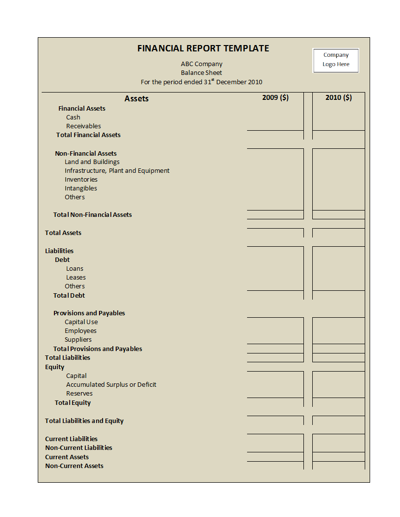 Financial Report Template In Expense Report Template Excel 2010