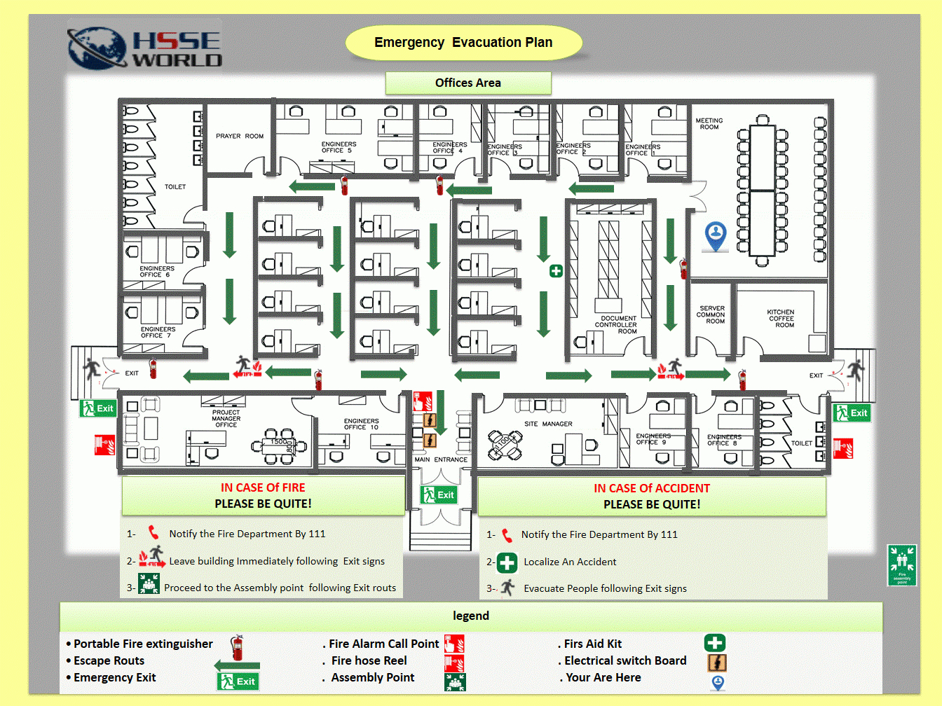 Fire Emergency Evacuation Plan And The Fire Procedure – Hsse In Fire Evacuation Drill Report Template