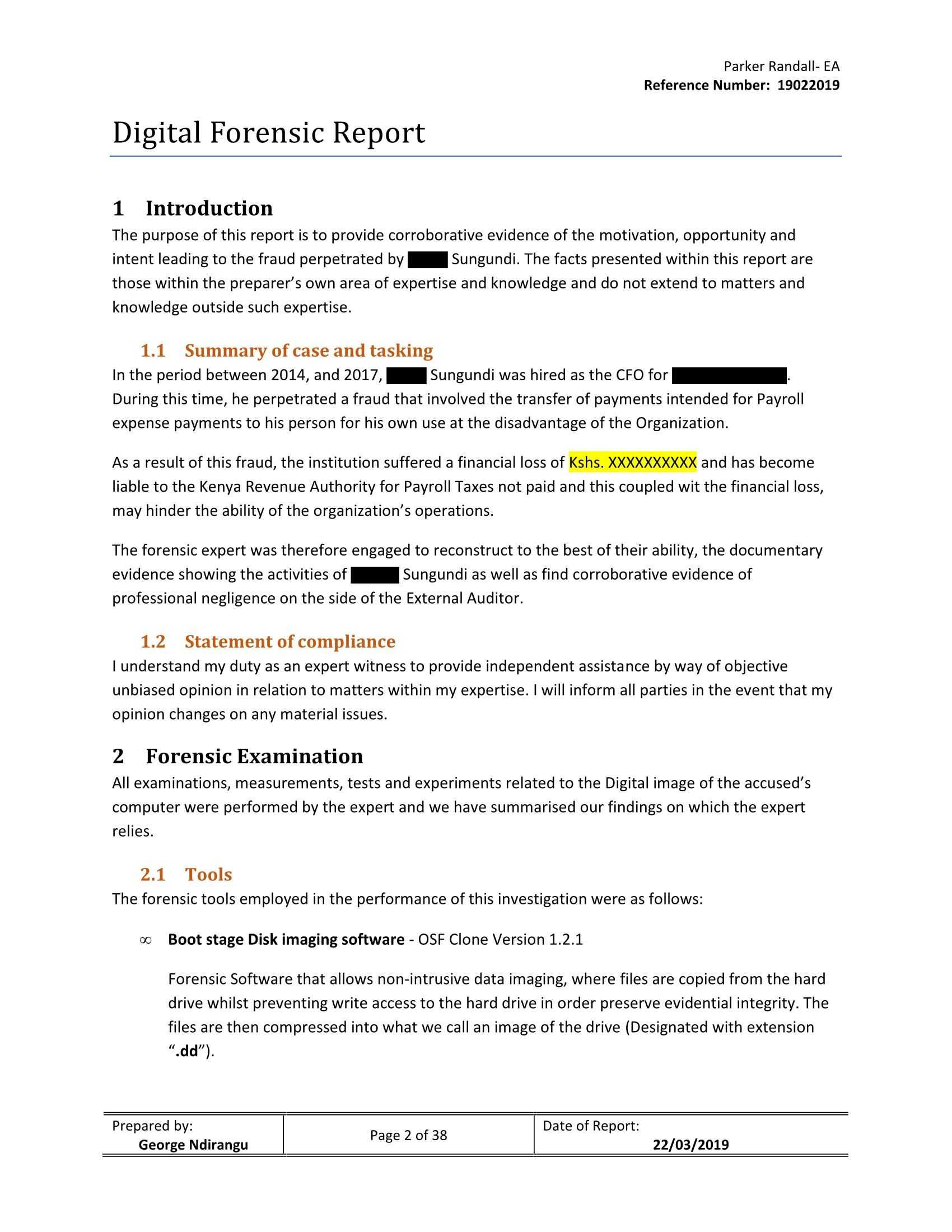 Forensic Report Template – Calep.midnightpig.co Throughout Forensic Report Template