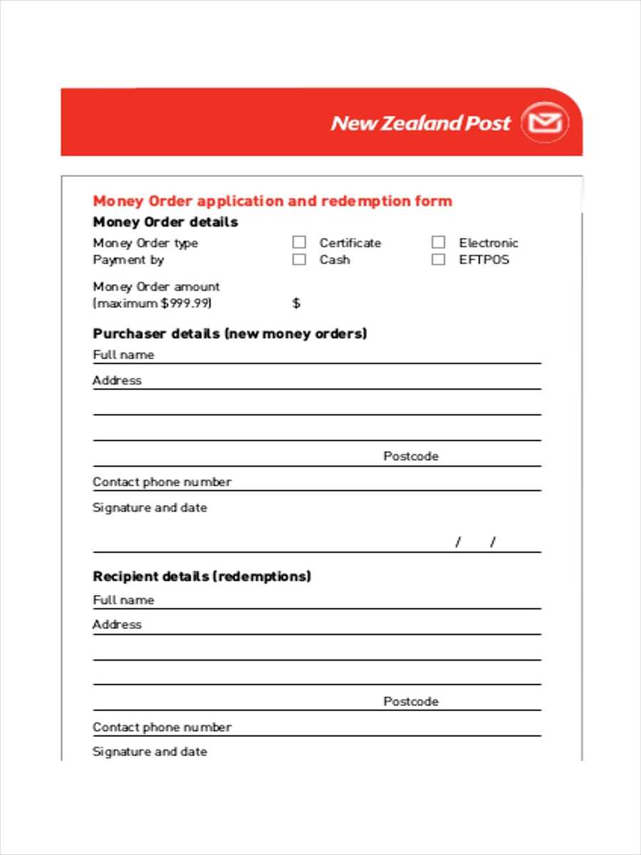 Free 5+ Money Order Examples & Samples In Pdf | Examples Intended For Blank Money Order Template