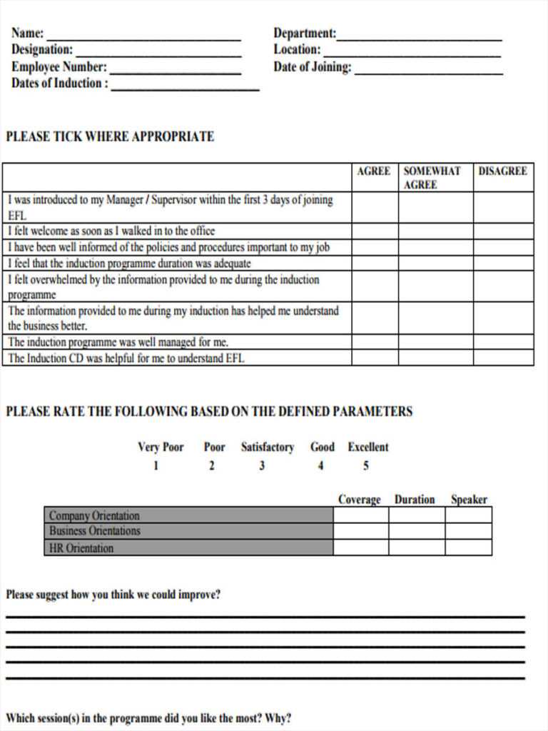 Free 5+ Sample Hr Feedback Forms In Pdf | Ms Word Within Word Employee ...