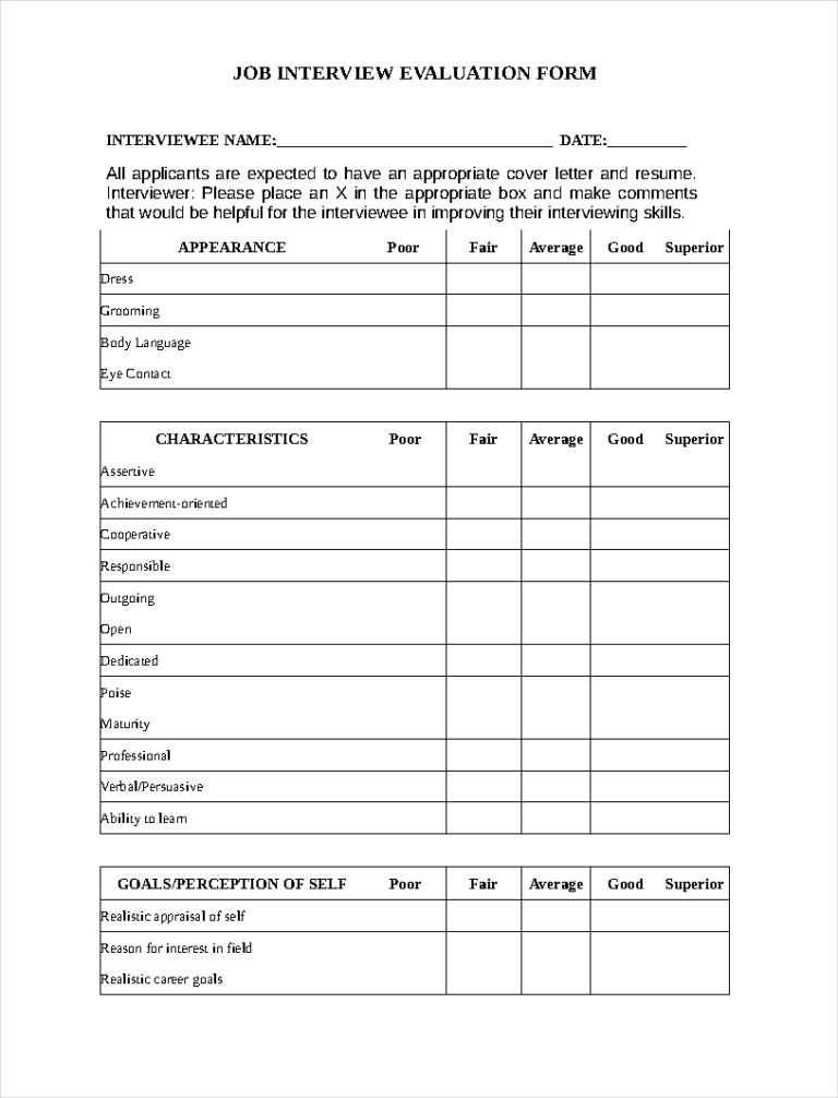 Free 9+ Interview Evaluation Form Examples In Pdf | Examples with Blank ...