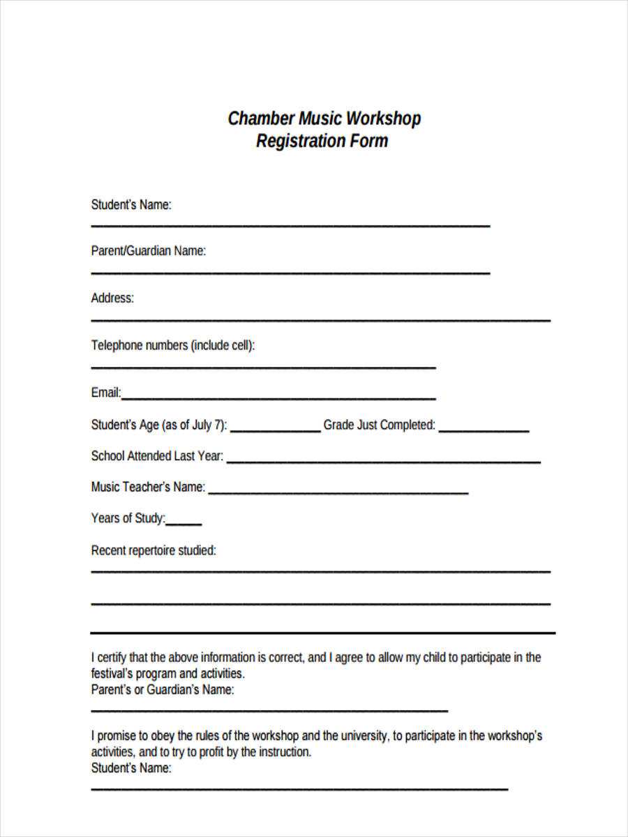 Free 9+ Workshop Registration Forms In Pdf In Seminar Registration Form Template Word