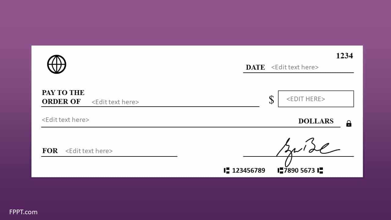 Free Blank Check Template For Powerpoint – Free Powerpoint For Blank Check Templates For Microsoft Word
