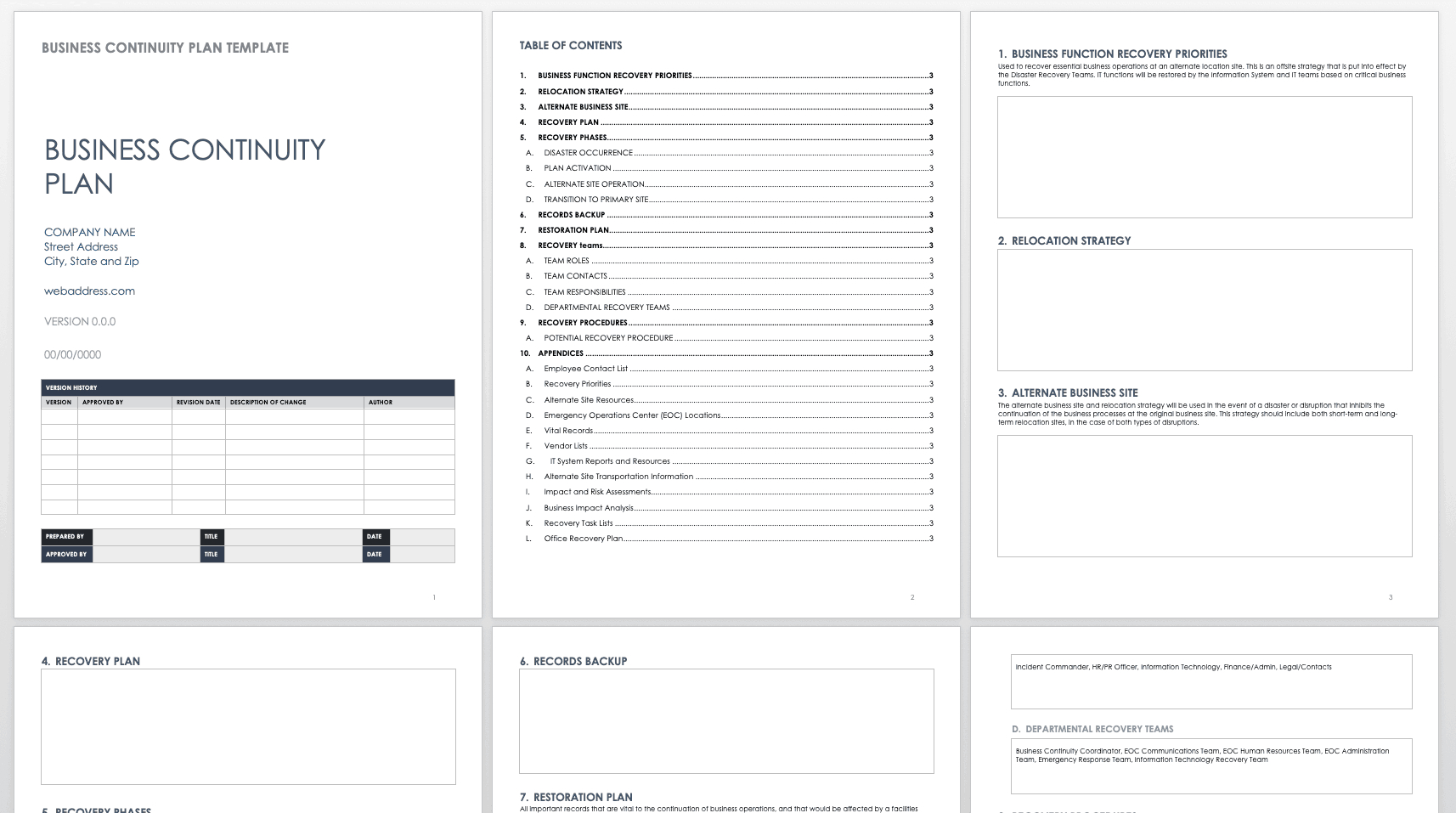 Free Business Continuity Plan Templates | Smartsheet Throughout Test Template For Word