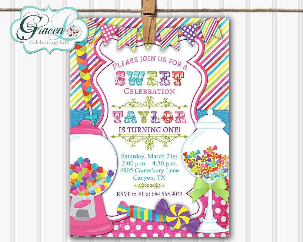 Free Candyland Invitation Template – Dalep.midnightpig.co Pertaining To Blank Candyland Template