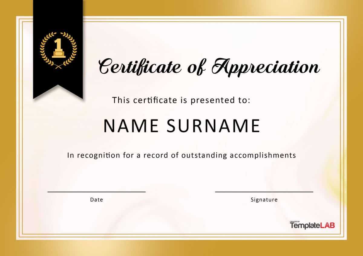 Free Certificate Of Appreciation Templates For Word – Calep Within Professional Certificate Templates For Word