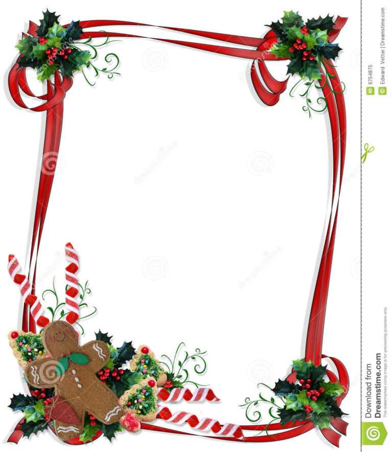 Free Christmas Border Clipart For Microsoft Word In Christmas Border Word Template Creative 