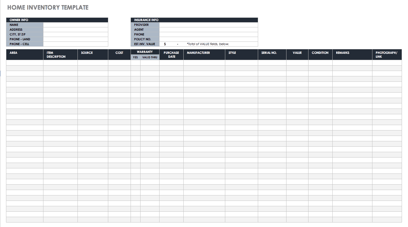 Free Excel Inventory Templates: Create & Manage | Smartsheet With Stock Report Template Excel