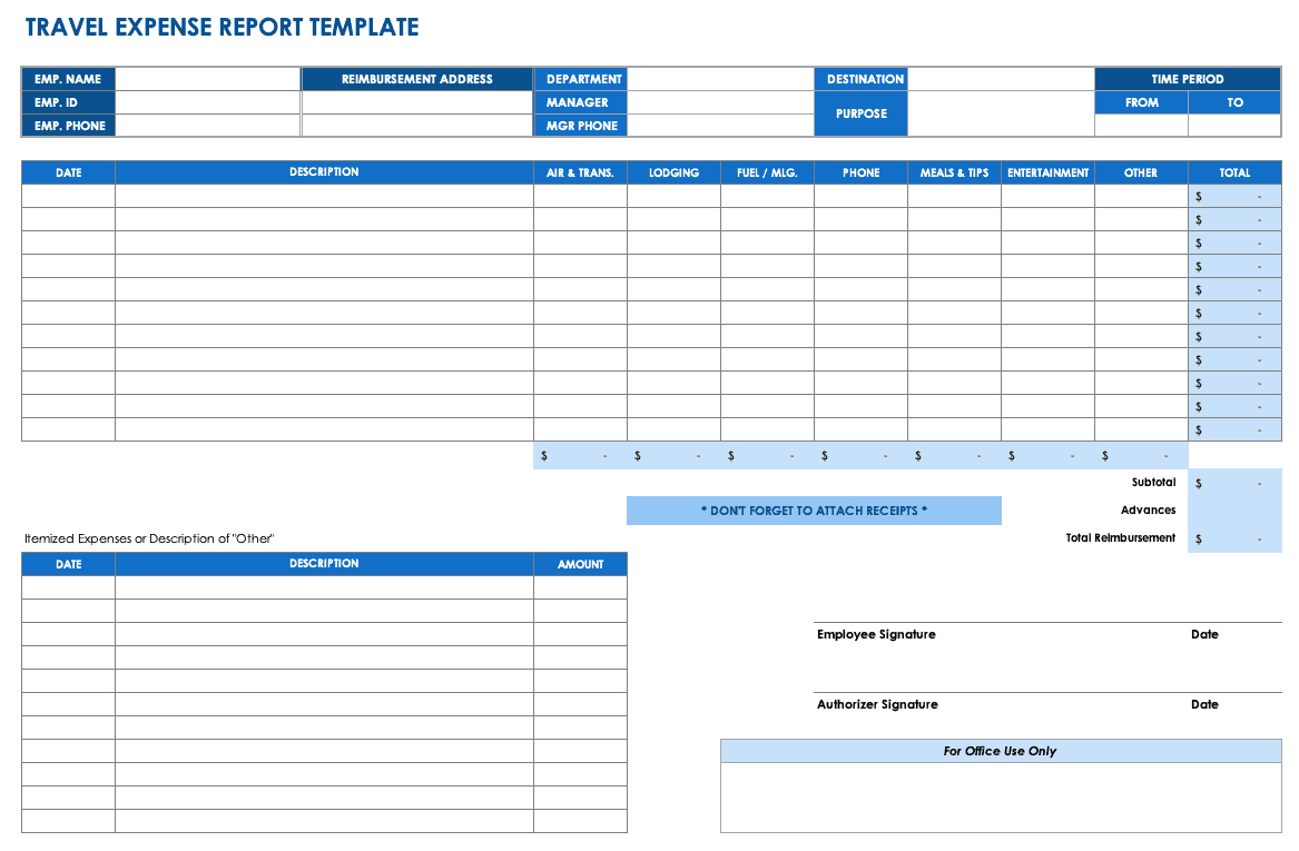 Free Expense Report Templates Smartsheet Throughout Quarterly Expense Report Template