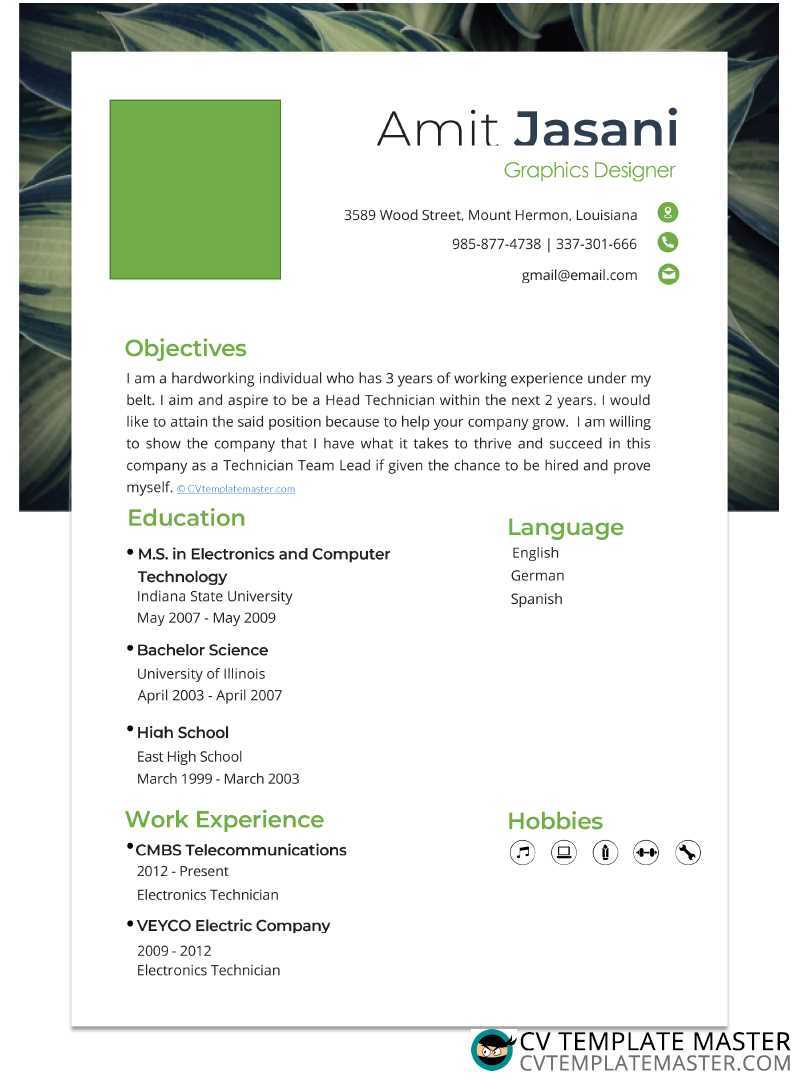 Free Fresh One Page Word Cv Template – Cv Template Master With Personal Check Template Word 2003