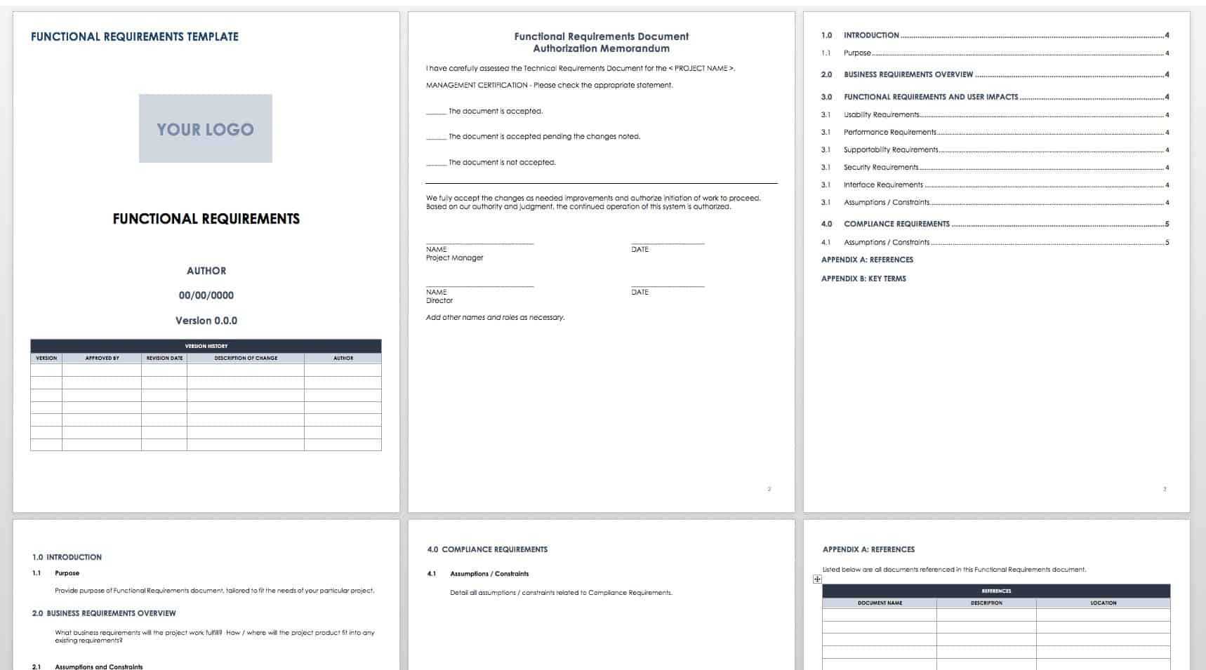 Free Functional Specification Templates | Smartsheet Regarding Reporting Requirements Template