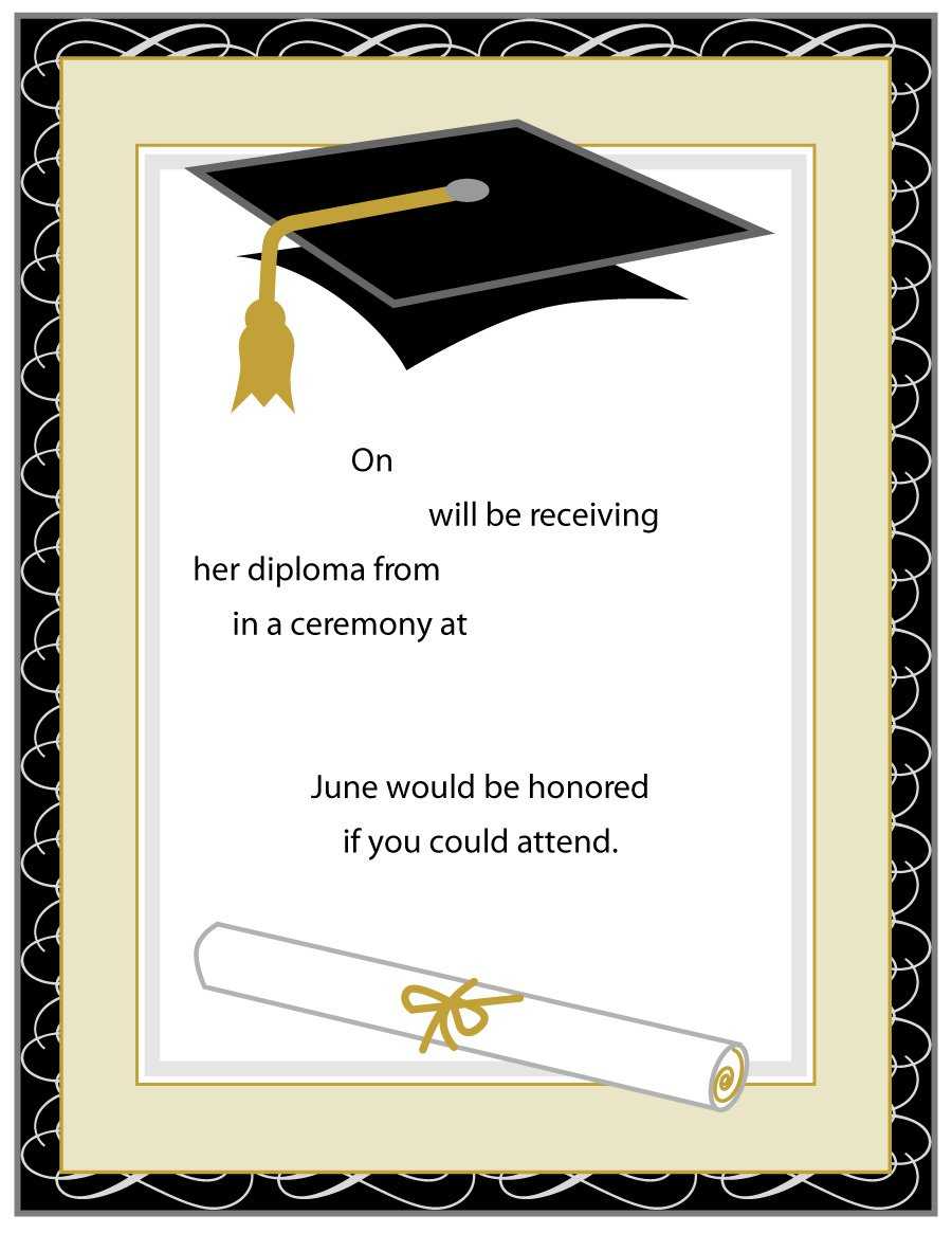Free Graduation Invitation Maker - Dalep.midnightpig.co For Free Graduation Invitation Templates For Word