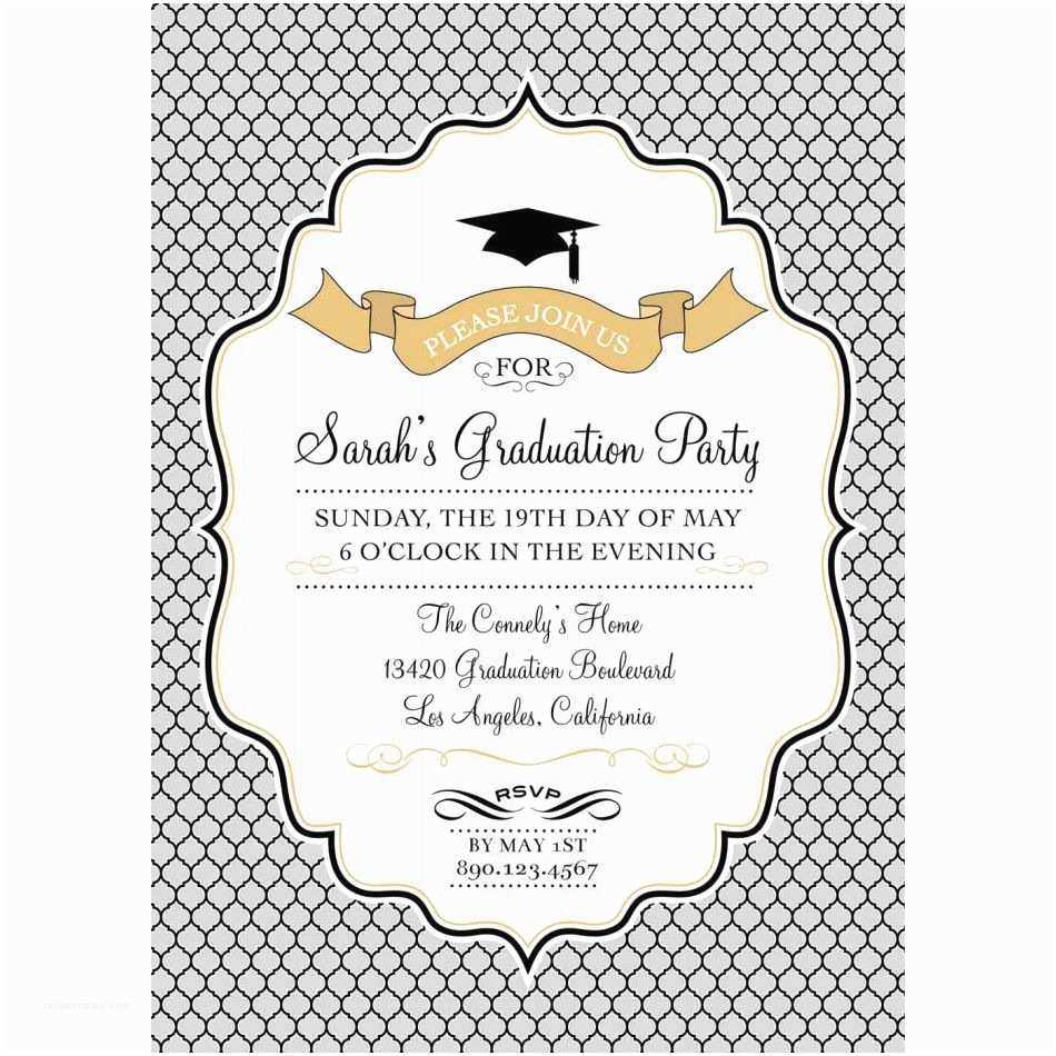 Free Graduation Party Invitation Templates For Word With Graduation Party Invitation Templates Free Word