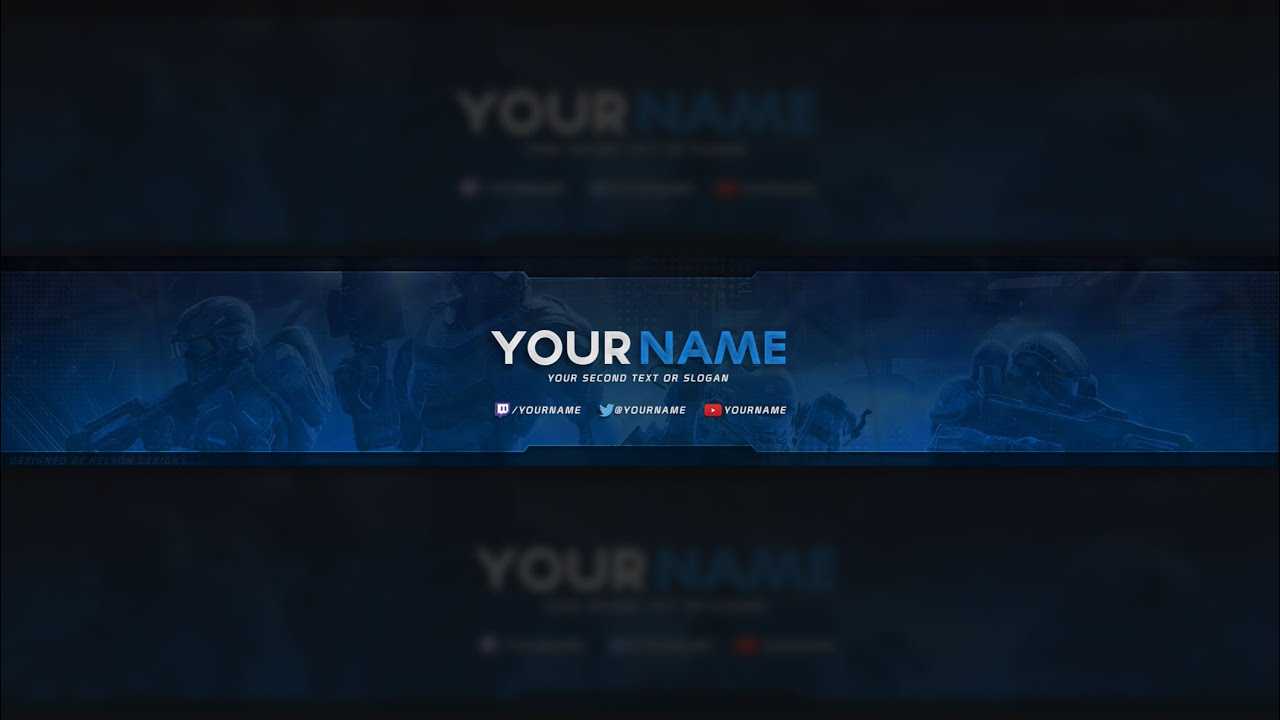Free Halo Youtube Banner Template (Psd) Regarding Yt Banner Template
