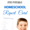 Free Homeschool Report Card [Printable] | Paradise Praises Throughout Homeschool Report Card Template