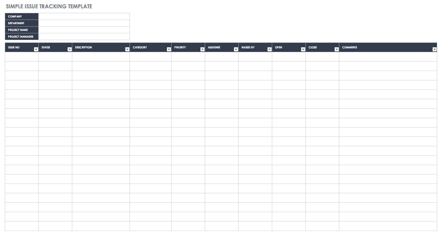 Free Issue Tracking Templates Smartsheet With Defect - vrogue.co