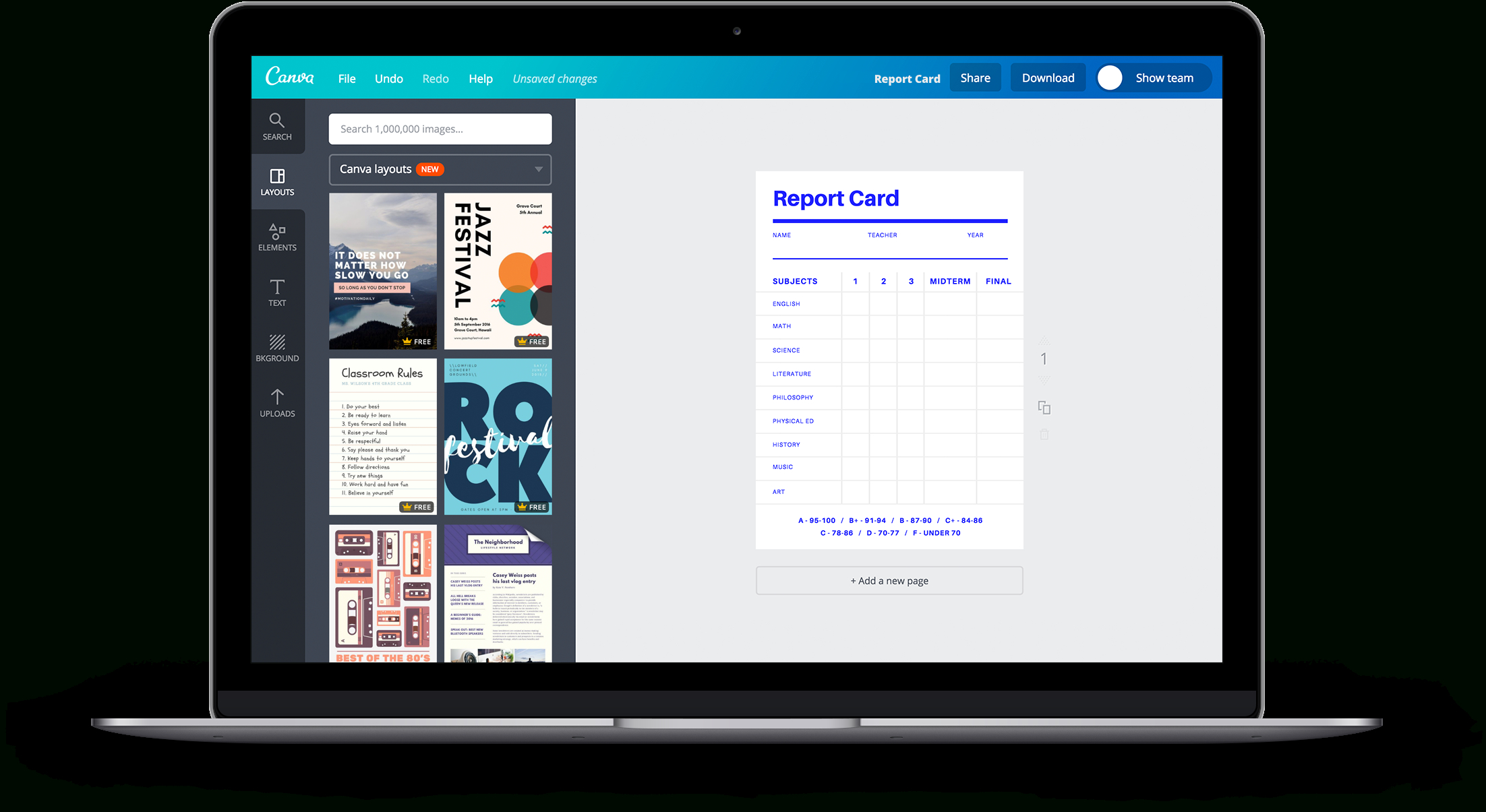 Free Online Report Card Maker: Design A Custom Report Card With Fake Report Card Template