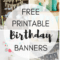 Free Printable Birthday Banners In Diy Banner Template Free