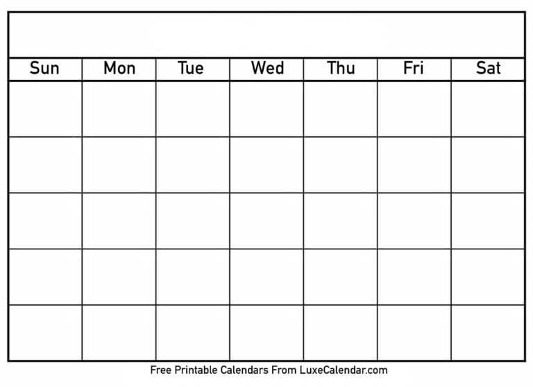 Free Printable Blank Calendar Templates – Dalep.midnightpig.co ...