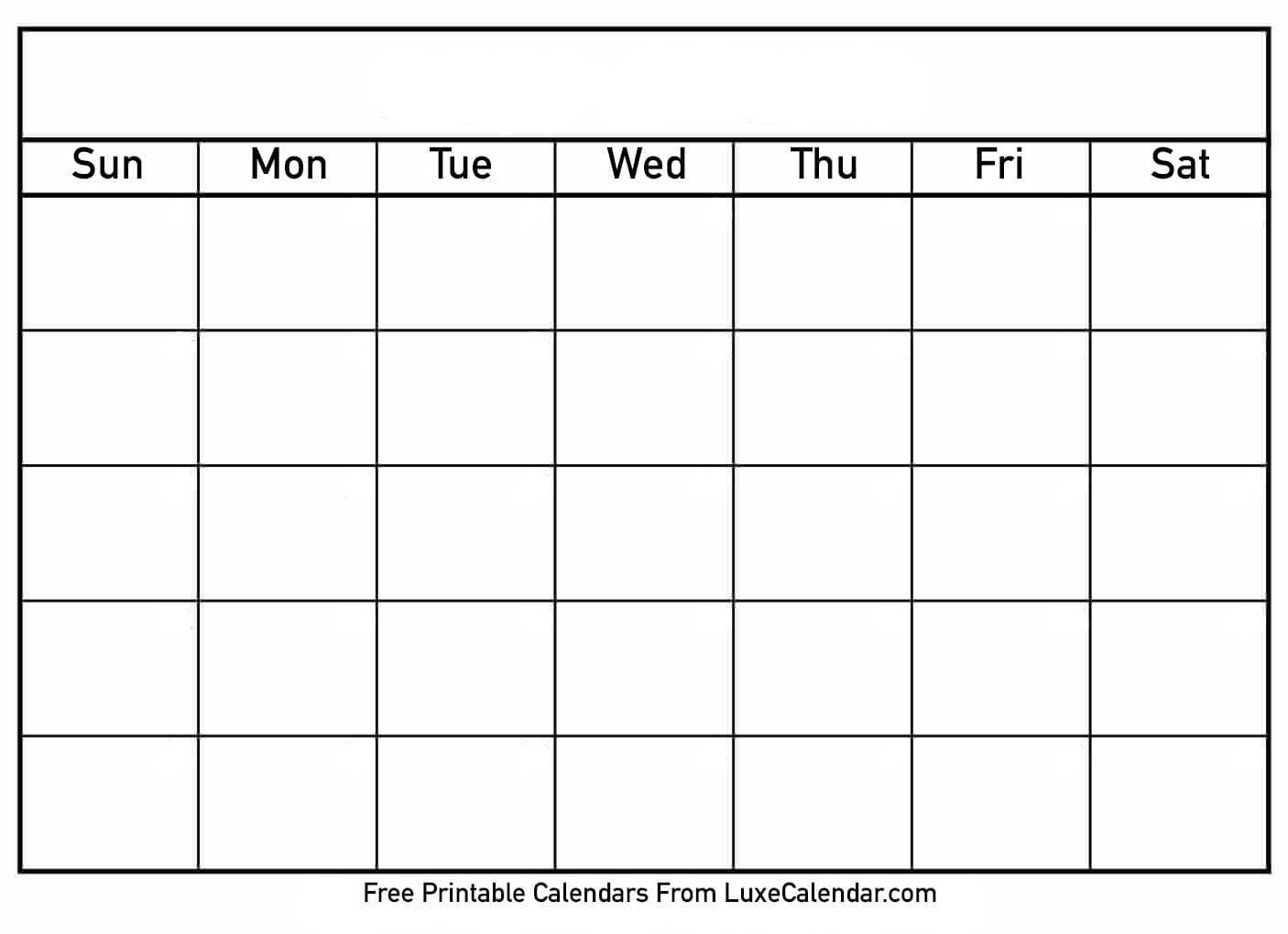 Free Printable Blank Calendar Templates – Dalep.midnightpig.co Pertaining To Full Page Blank Calendar Template