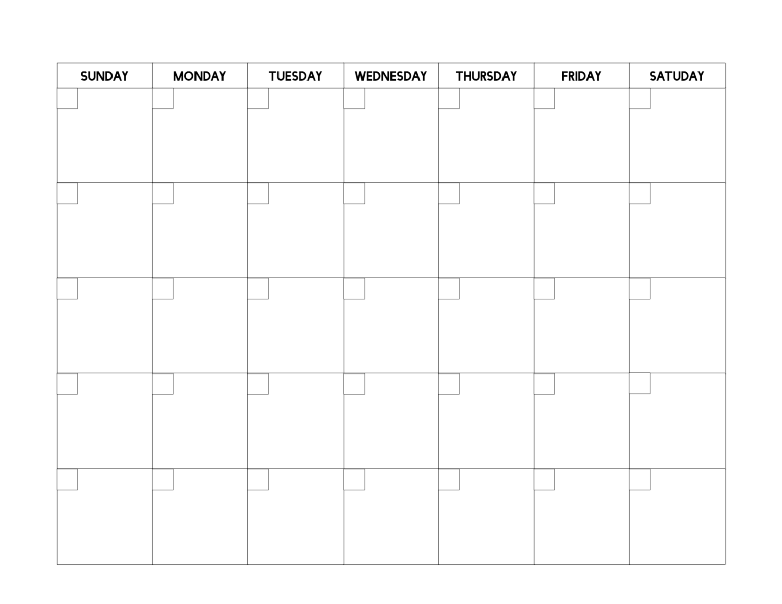 Free Printable Blank Calendar Templates – Dalep.midnightpig.co ...