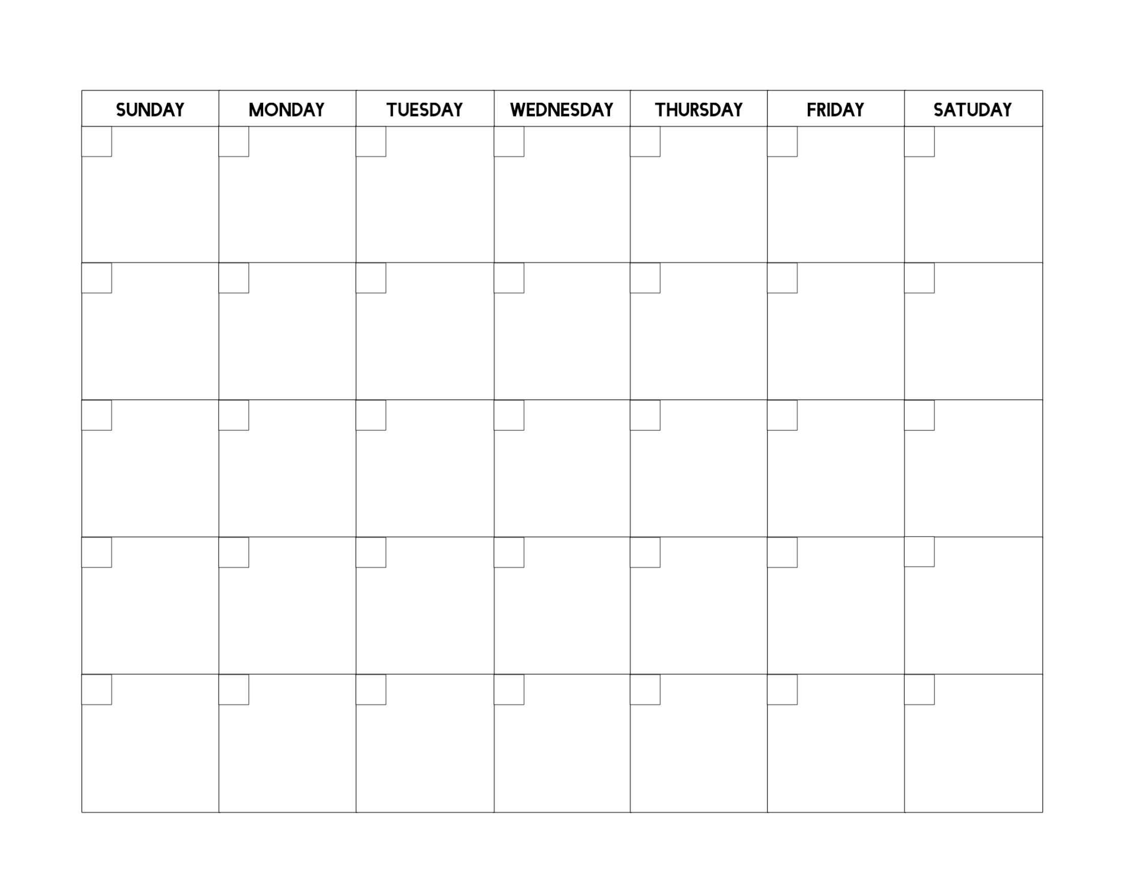 Free Printable Blank Calendar Templates – Dalep.midnightpig.co Throughout Full Page Blank Calendar Template