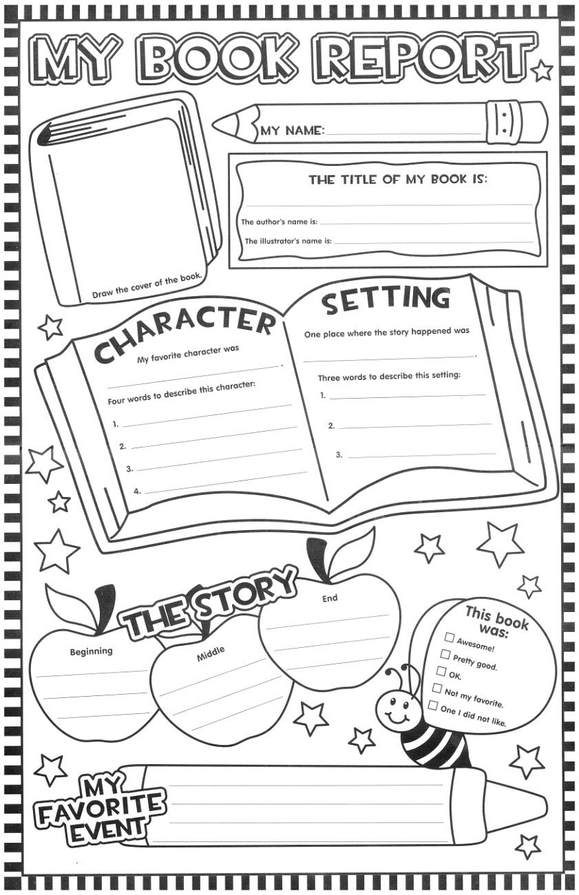 Free Printable Children's Book Templates | Printable Shelter With Regard To Middle School Book Report Template