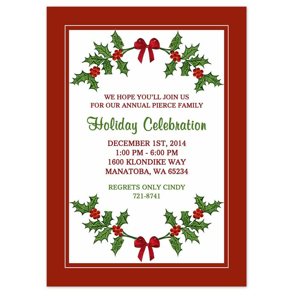 Free Printable Christmas Party Flyer Templates Invitation Within Free Christmas Invitation Templates For Word