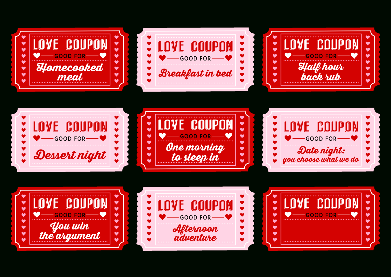 12 sets of free printable love coupons the spruce crafts