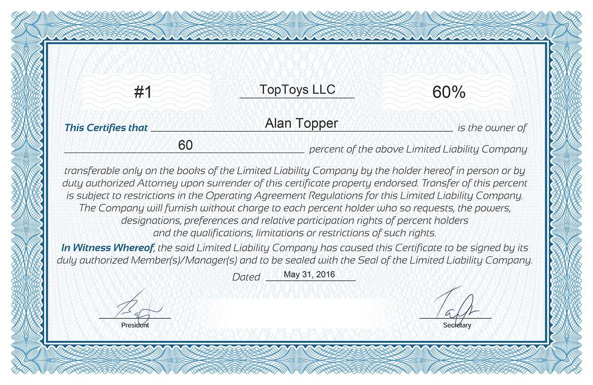 Free Stock Certificate Online Generator With Regard To Blank Share Certificate Template Free