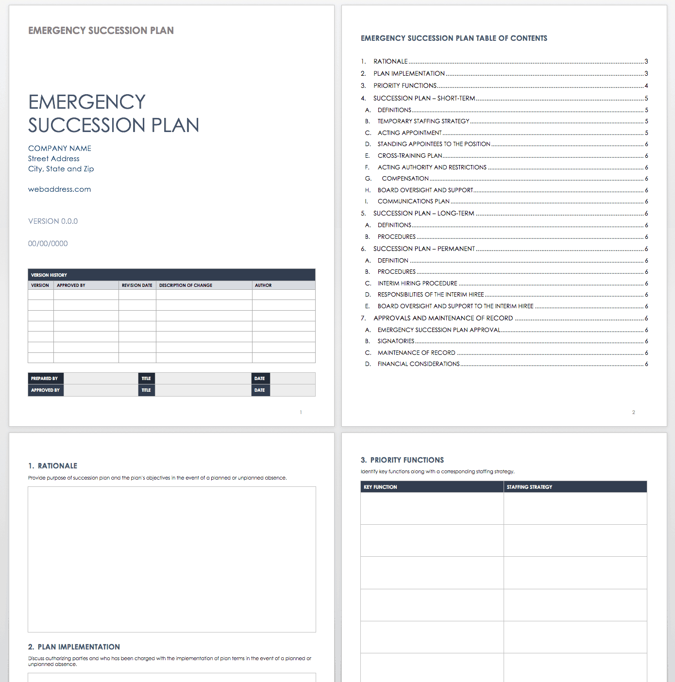 Free Succession Planning Templates | Smartsheet Throughout Report To Senior Management Template