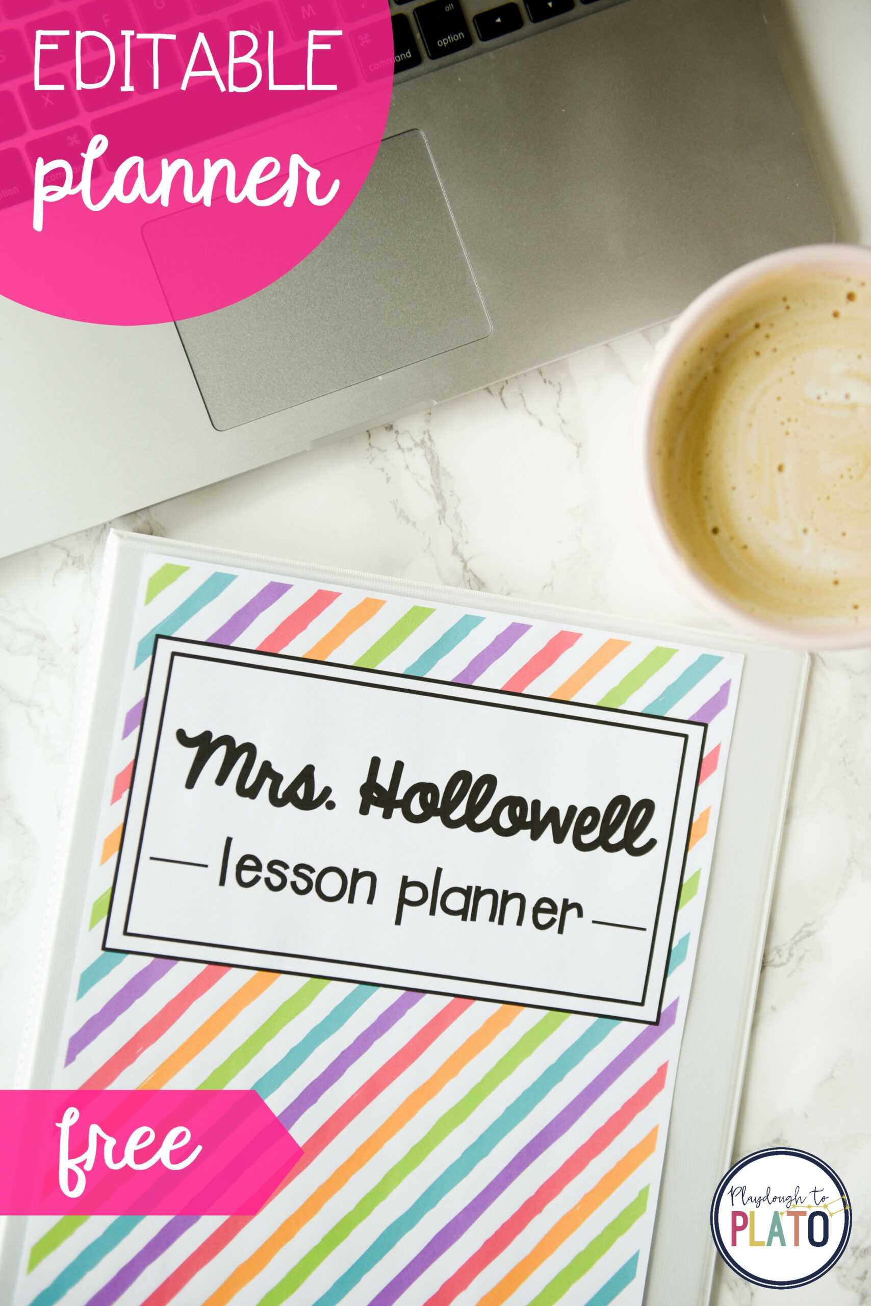 Free Teacher Planner – Playdough To Plato With Regard To Teacher Plan Book Template Word