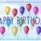 Free Vector Illustration Of A Happy Birthday Greeting Card Intended For Free Happy Birthday Banner Templates Download