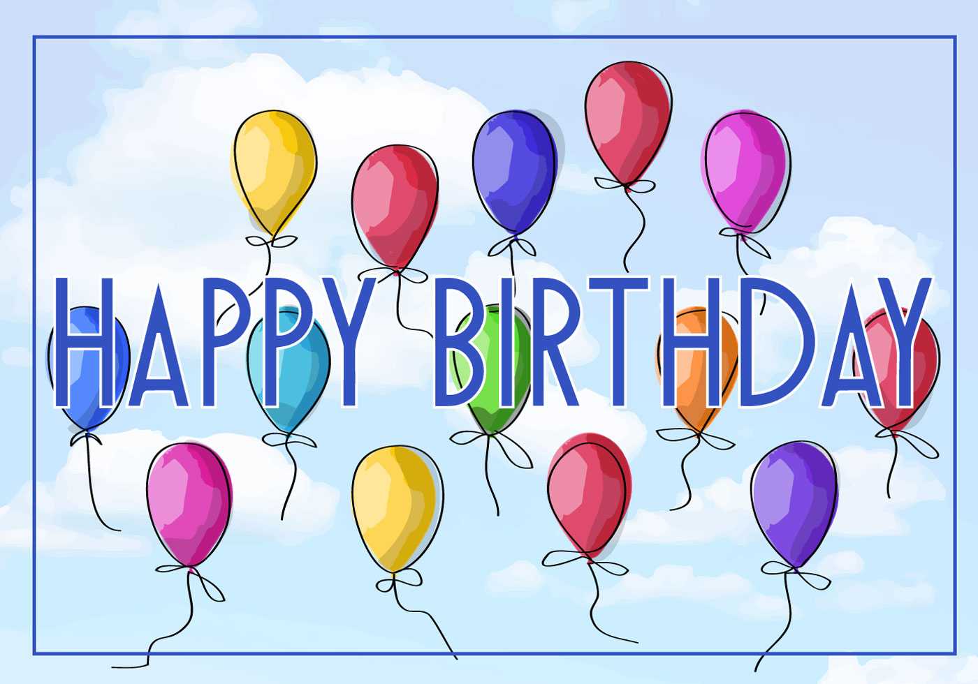Free Vector Illustration Of A Happy Birthday Greeting Card Intended For Free Happy Birthday Banner Templates Download