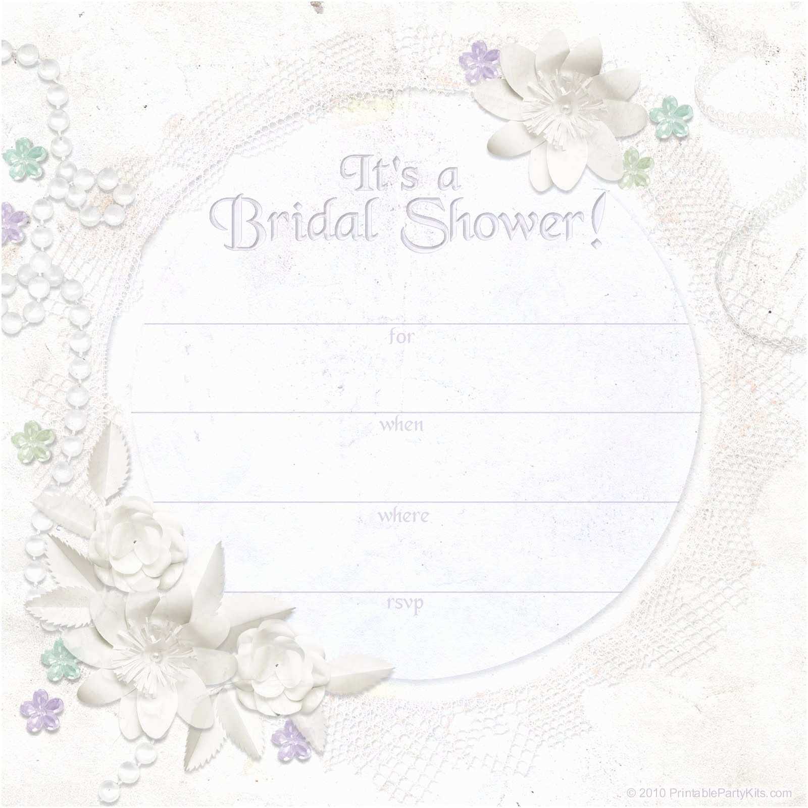 Free Wedding Shower Invitation Templates Bridal Shower Within Blank Bridal Shower Invitations Templates