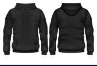 Front And Back Black Hoodie Template throughout Blank Black Hoodie Template