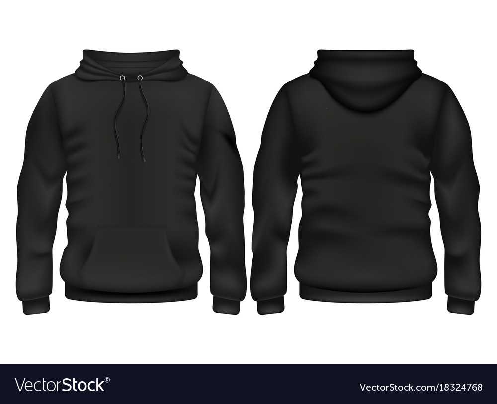 Front And Back Black Hoodie Template Throughout Blank Black Hoodie Template