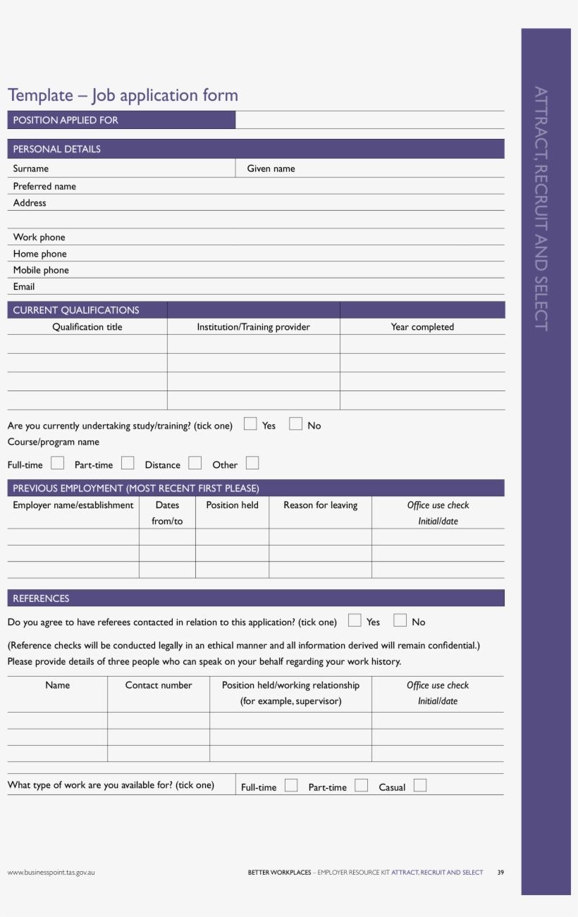 Full Size Of Free Printable Job Application Form Templates Intended For Job Application Template Word