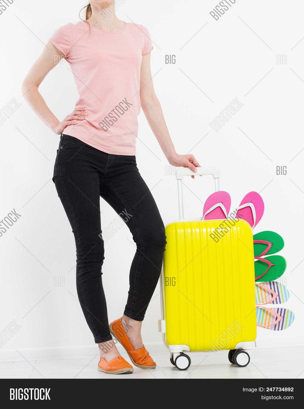 Girl Suitcase Isolated Image & Photo (Free Trial) | Bigstock With Blank Suitcase Template