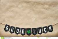 Good Luck Banner Lettering Stock Image. Image Of Preparation with Good Luck Banner Template