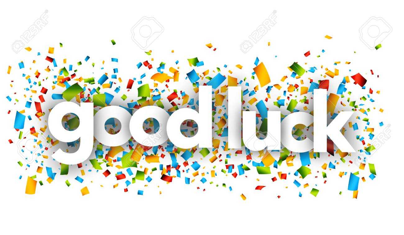 Good Luck Letters Vector Word Banner Sign Pertaining To Good Luck Banner Template