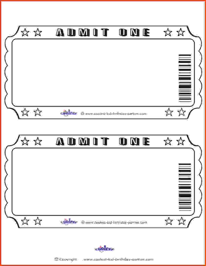 Gorgeous Printable Movie Tickets Template | Coleman Blog Regarding Blank Admission Ticket Template