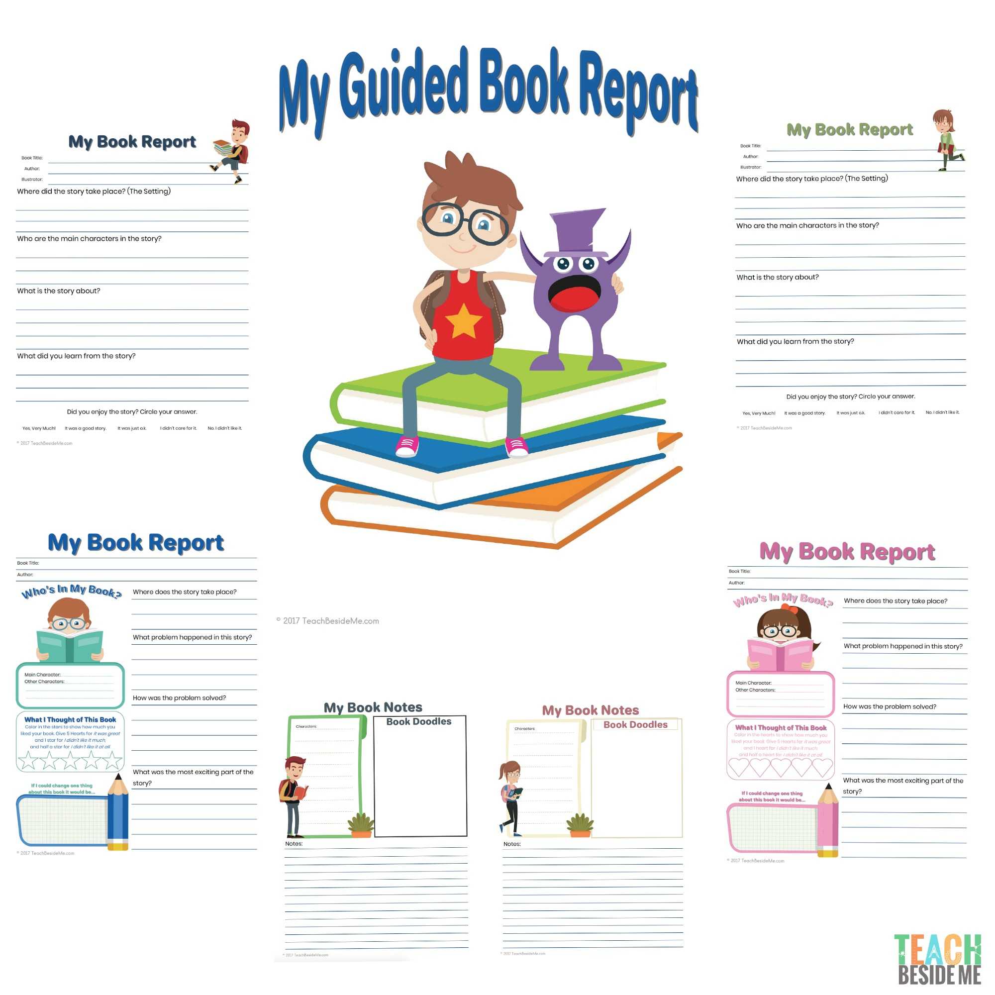Guided Book Report For Kids – Teach Beside Me In Story Report Template