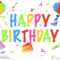Happy Birthday Banner Stock Vector. Illustration Of Elements Pertaining To Free Happy Birthday Banner Templates Download
