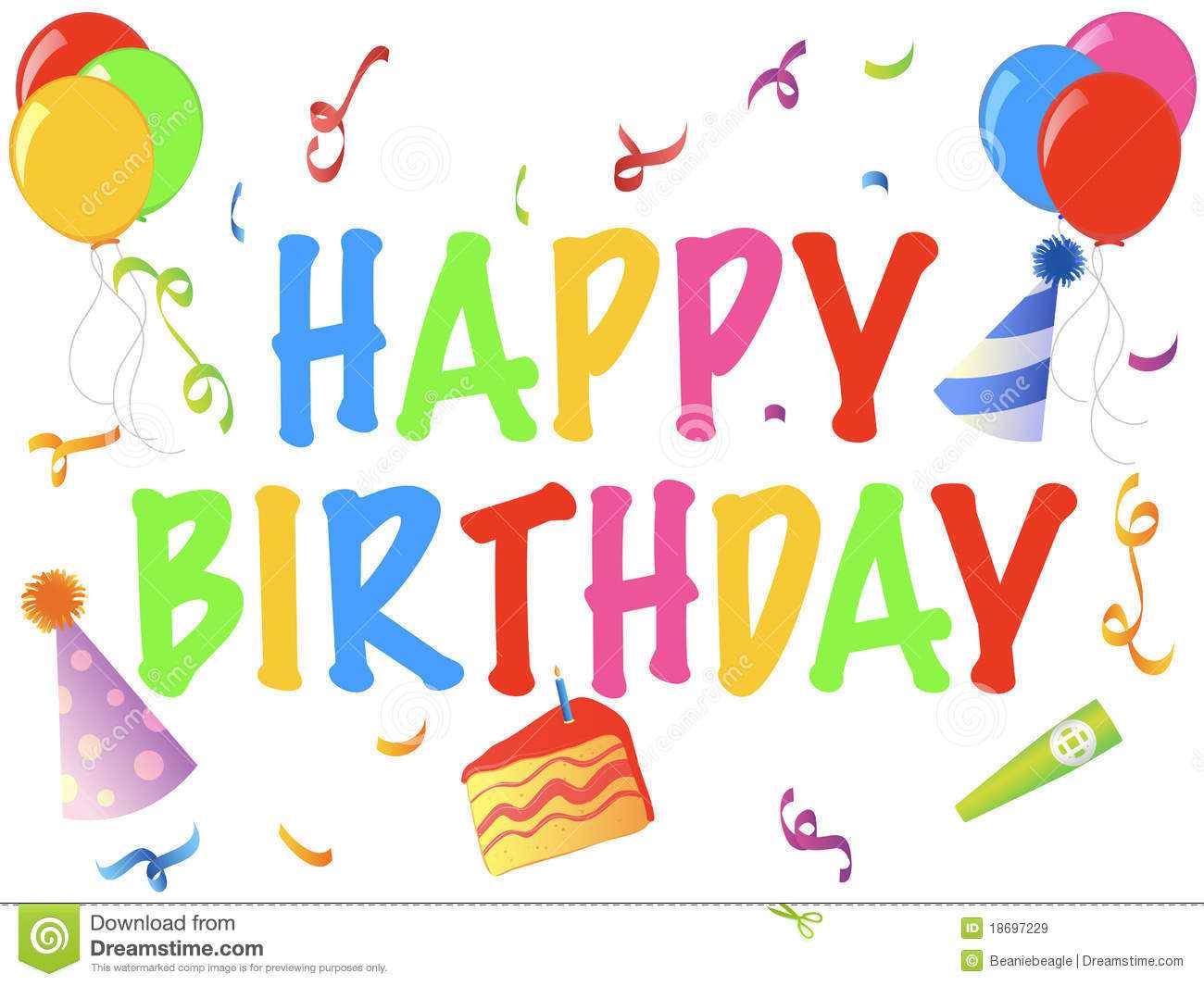 Happy Birthday Banner Stock Vector. Illustration Of Elements Pertaining To Free Happy Birthday Banner Templates Download