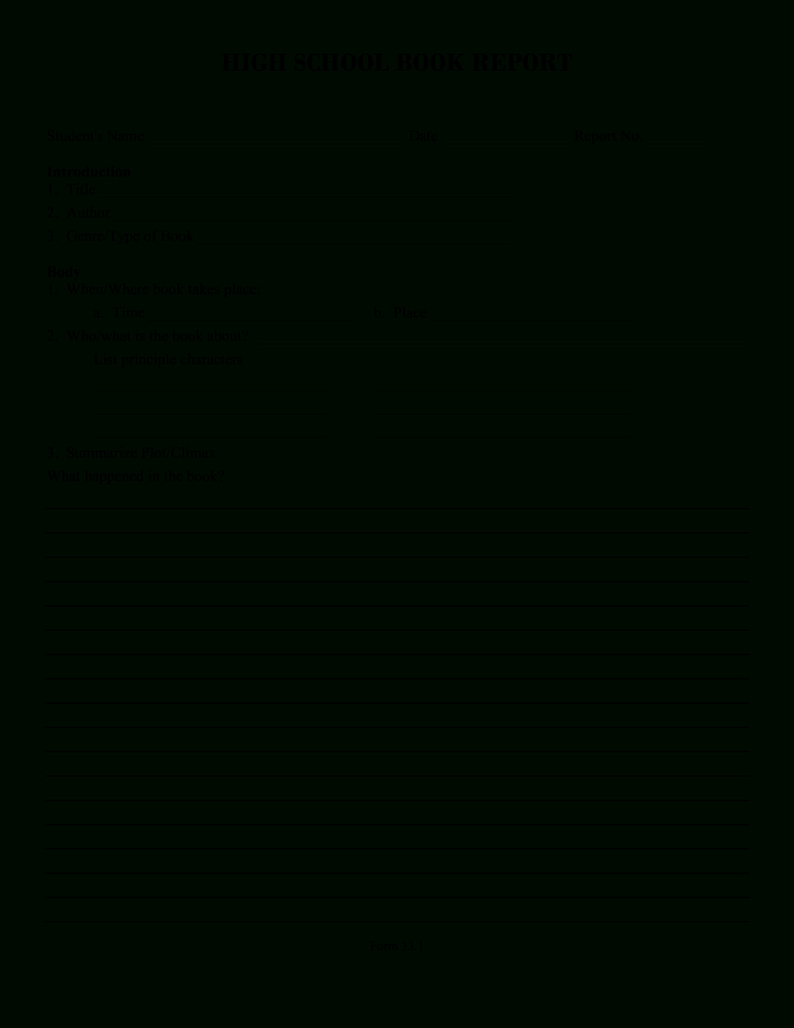 high-school-book-report-template-dalep-midnightpig-co-intended-for