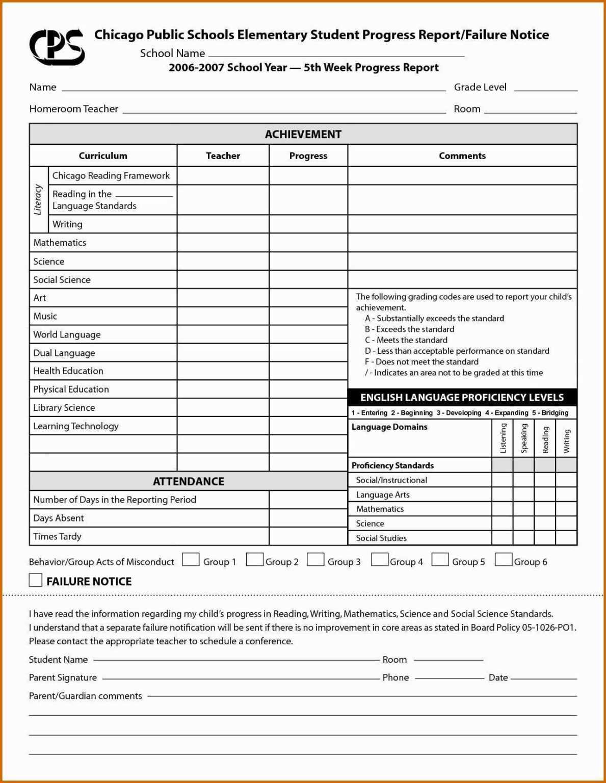 High School Progress Report Card Template – Cards Design Throughout ...